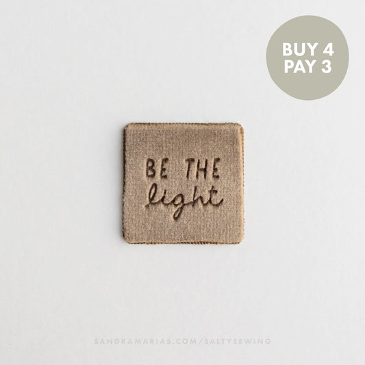 Sewing Label - Be the Light 4-pack