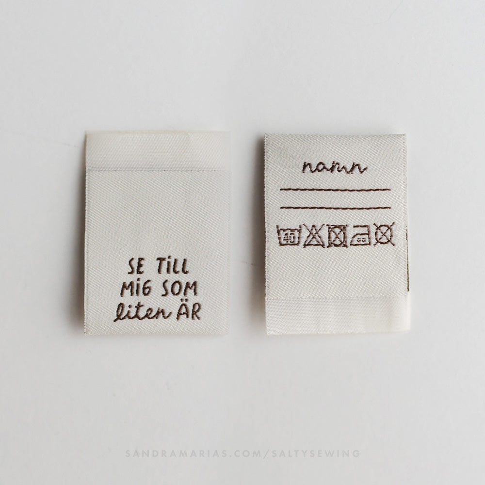 Woven label - Se till mig som liten är