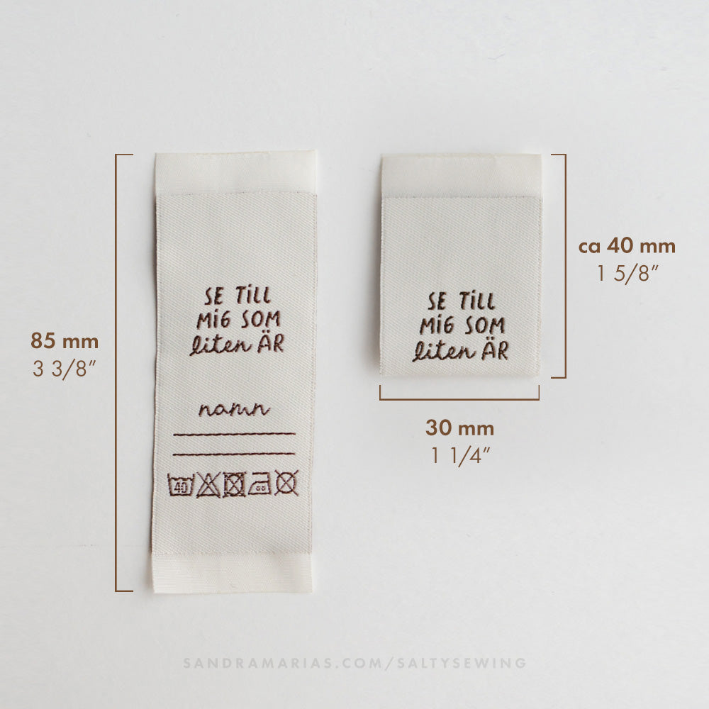 Woven label - Se till mig som liten är