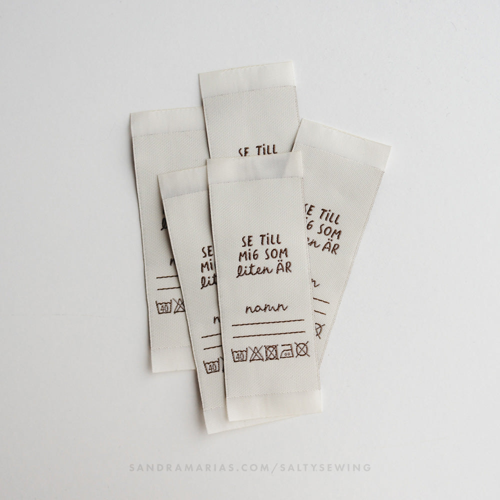 Woven label - Se till mig som liten är