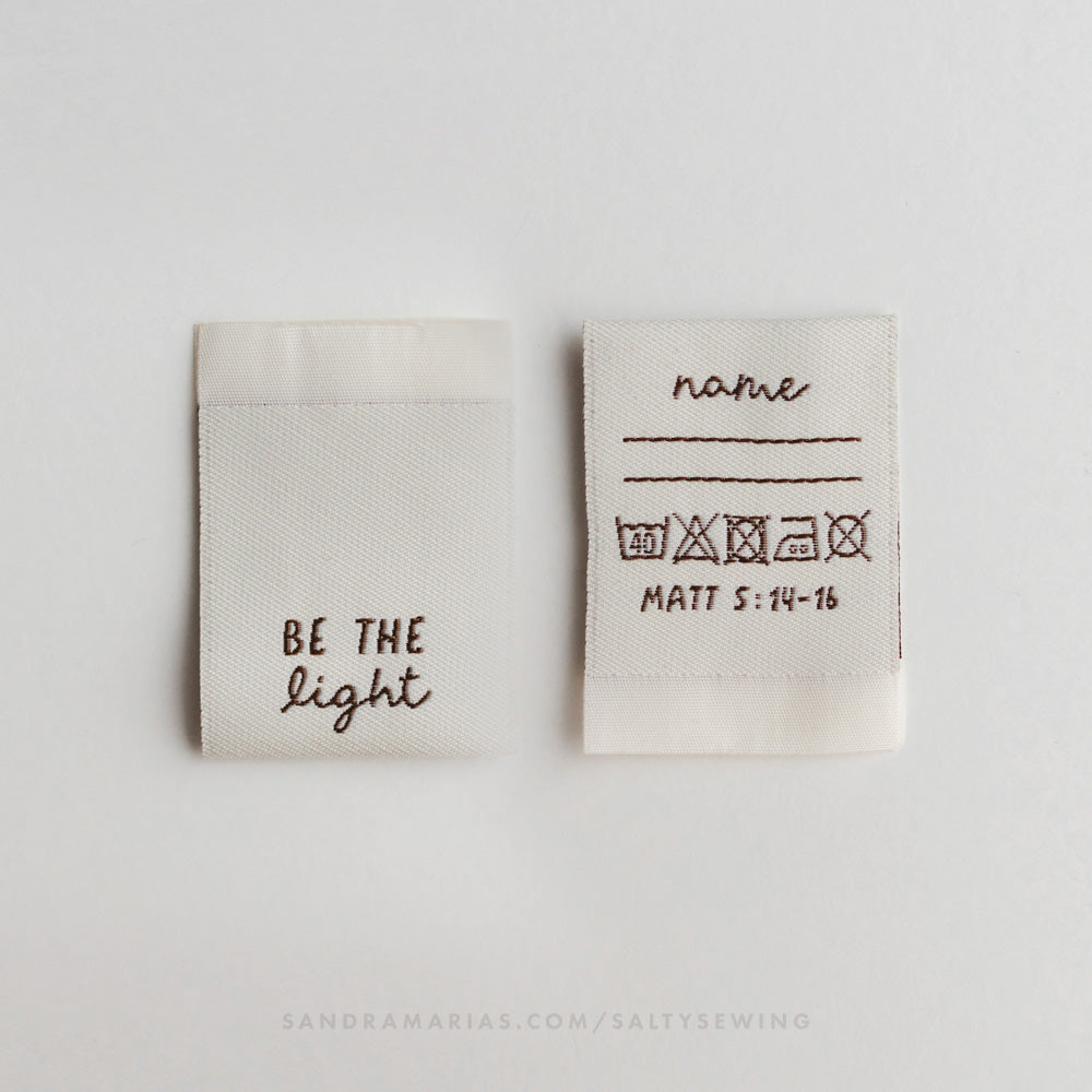 Woven label - Be the Light 5-pack