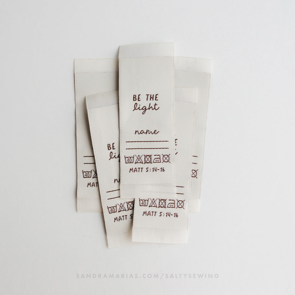 Woven label - Be the Light 5-pack