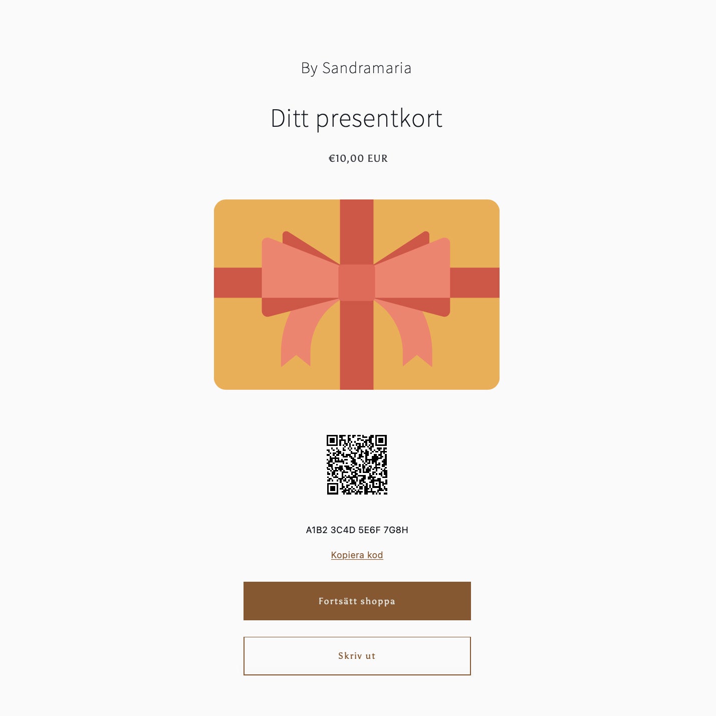 Digital Gift Card